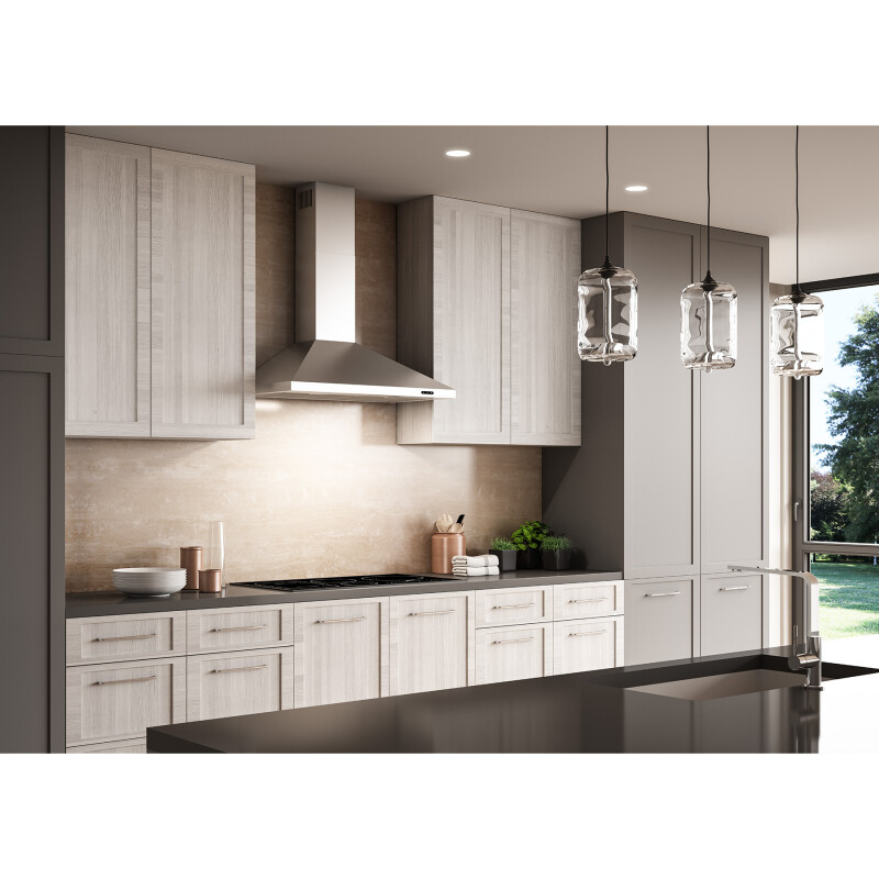 Elite EW48 Series 30Inch Pyramidal Chimney Range Hood, 460 Max Blower CFM, view 2