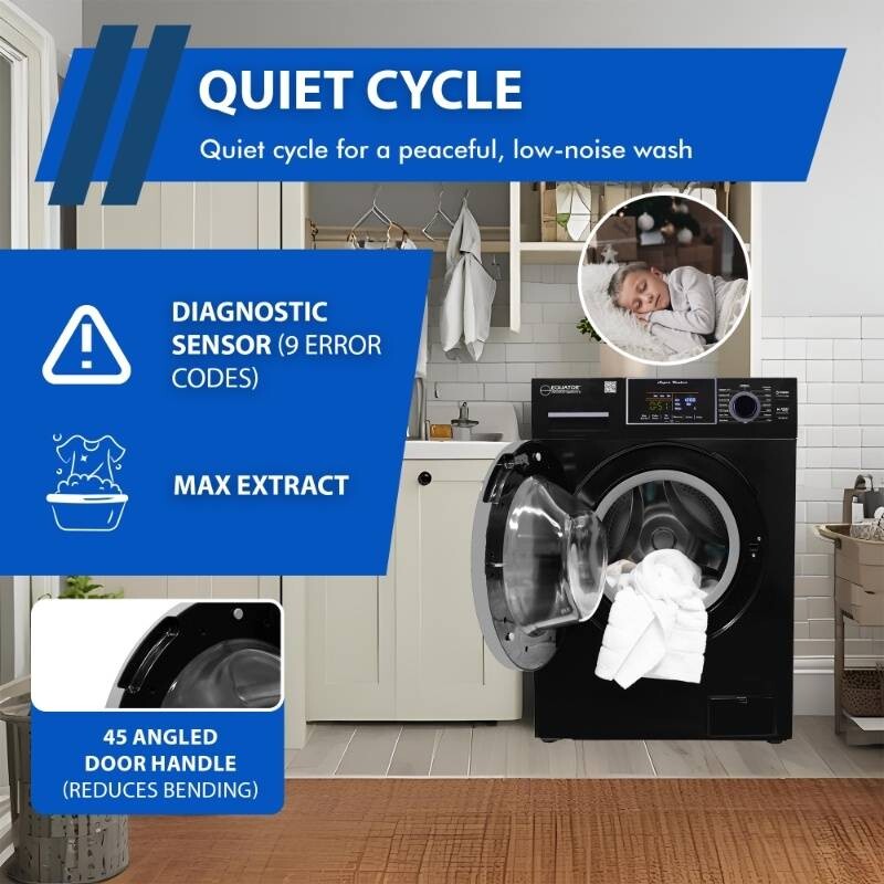 1.6 cu.ft./15 lbs 110V Frontload Washer 15 programs + Pet Cycle EW826B