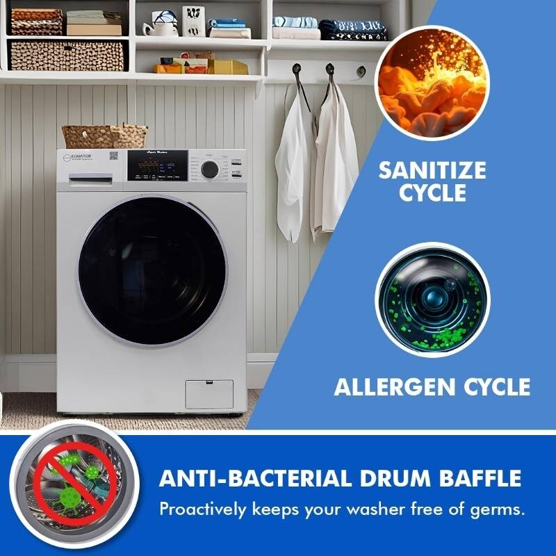 1.6 cu.ft./15 lbs 110V Frontload Washer 15 programs + Pet Cycle EW826S