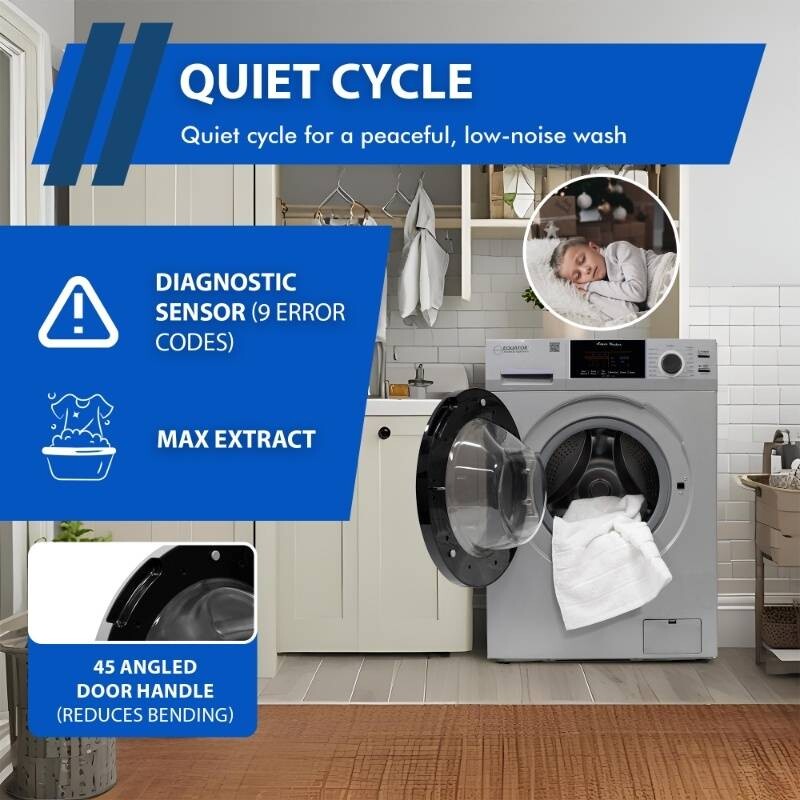 1.6 cu.ft./15 lbs 110V Frontload Washer 15 programs + Pet Cycle EW826S