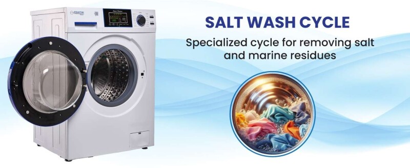 Marine Washer RUST PROOF 1.62 cf/15 lbs. 1400 RPM Salt Wash Sanitize 110V EW828
