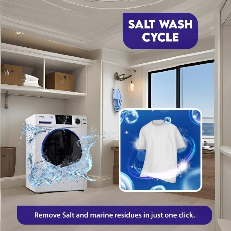 Marine Washer RUST PROOF 1.62 cf/15 lbs. 1400 RPM Salt Wash Sanitize 110V EW828