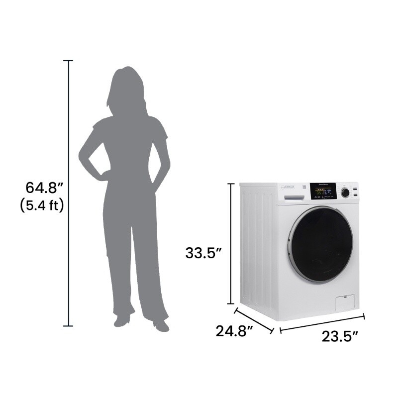 Super Washer 1.9cf/18lbs PET CYCLE Sani Allergen 1400RPM 110V EW835P