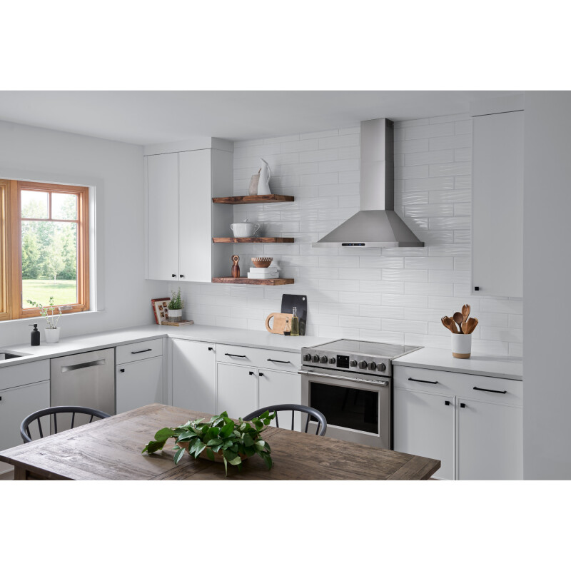 Elite 36-Inch Pyramidal Chimney Range Hood, 640 Max Blower CFM view 2