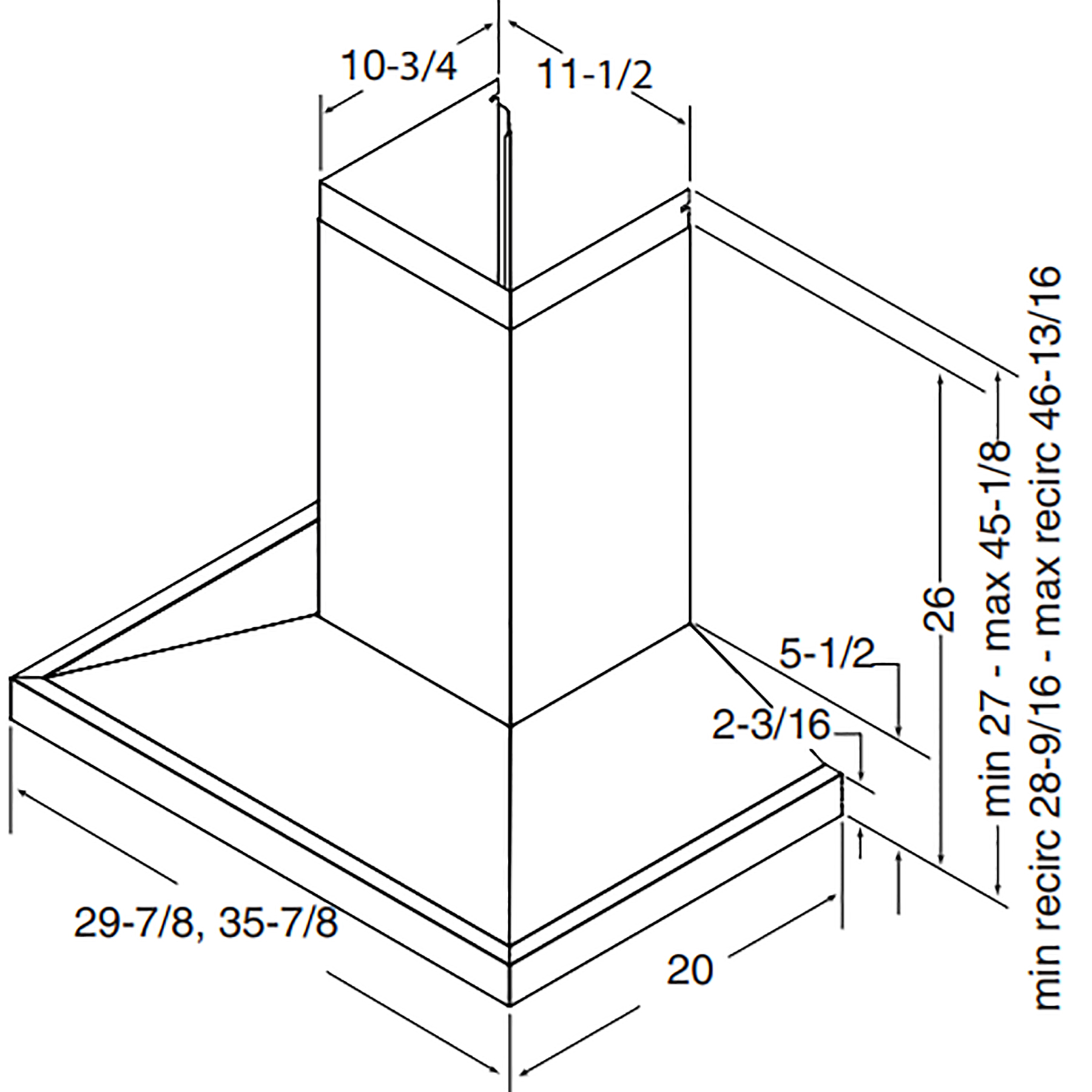 30inch Pyramid Chimney Range Hood with Code Ready Technology, 650 Max Blower CFM, EWS1306SS