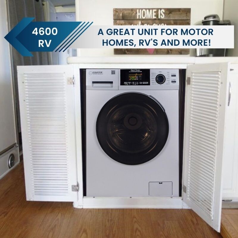 RV Compact 110V Vented/Ventless 15 lbs Sani Combo Washer Dryer Winterize EZ4600RV