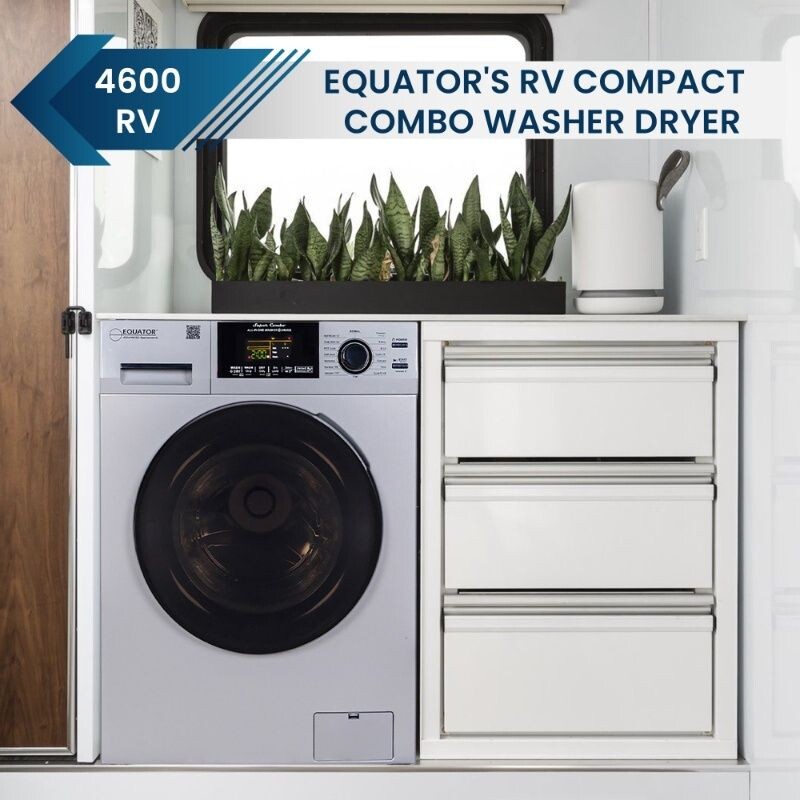 RV Compact 110V Vented/Ventless 15 lbs Sani Combo Washer Dryer Winterize EZ4600RV