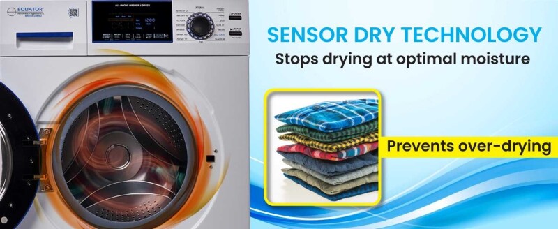 Marine Combo Washer Dryer ANTI CORROSION 1.62 cf/15 lbs 1400 RPM Salt Wash 110V EZ4650CV