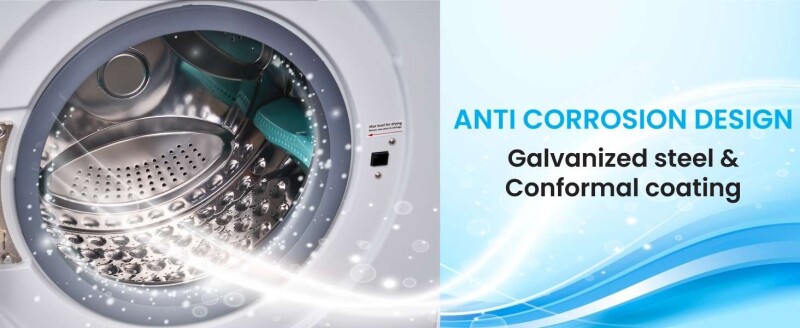 Marine Combo Washer Dryer ANTI CORROSION 1.62 cf/15 lbs 1400 RPM Salt Wash 110V EZ4650CV