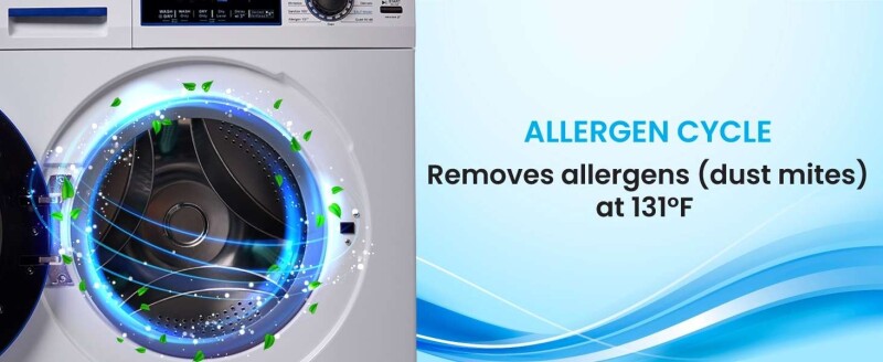 Marine Combo Washer Dryer ANTI CORROSION 1.62 cf/15 lbs 1400 RPM Salt Wash 110V EZ4650CV
