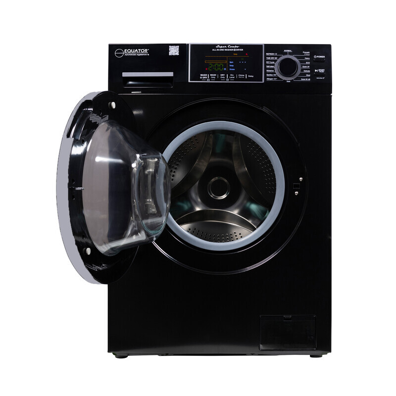 All-in-one 4700 Washer Dryer Ventless FULLY BUILTIN 0-CLEARANCE 1.62cf/15lbs 110V 1400RPM EZ4700CBLACK