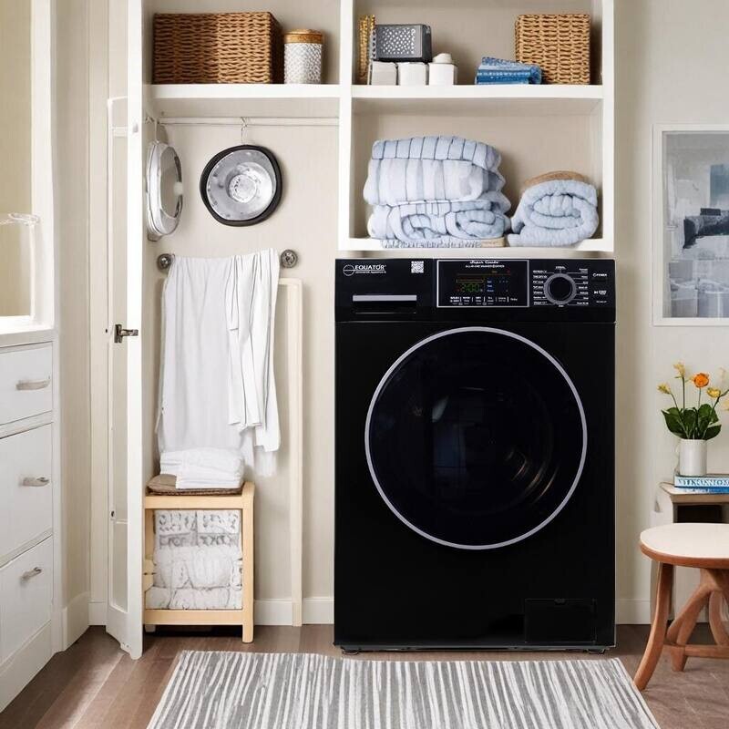 All-in-one 4700 Washer Dryer Ventless FULLY BUILTIN 0-CLEARANCE 1.62cf/15lbs 110V 1400RPM EZ4700CBLACK