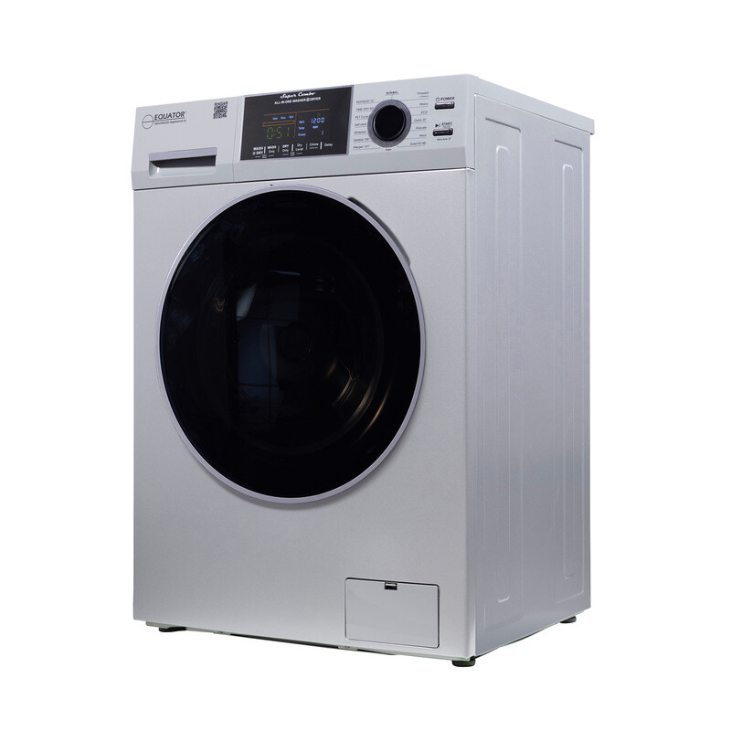 All-in-one 4700 Washer Dryer Ventless FULLY BUILTIN 0-CLEARANCE 1.62cf/15lbs 110V 1400RPM EZ4700CSILVER