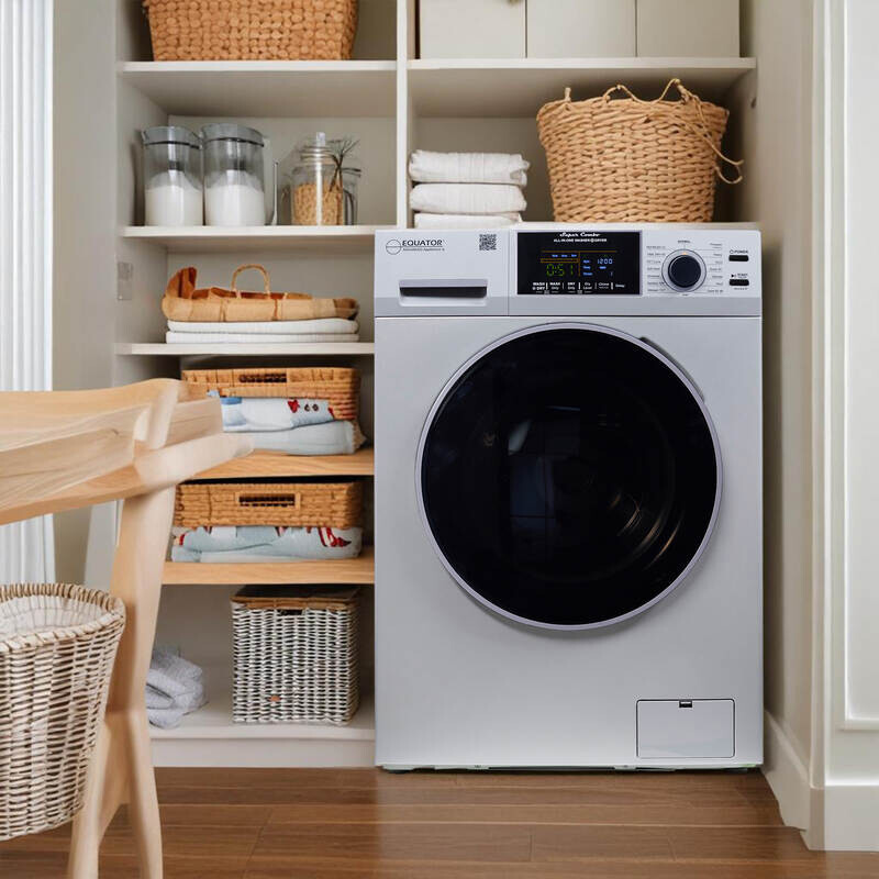 All-in-one 4700 Washer Dryer Ventless FULLY BUILTIN 0-CLEARANCE 1.62cf/15lbs 110V 1400RPM EZ4700CSILVER
