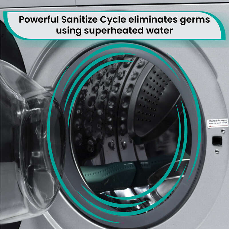 All-in-one 4700 Washer Dryer Ventless FULLY BUILTIN 0-CLEARANCE 1.62cf/15lbs 110V 1400RPM EZ4700CSILVER