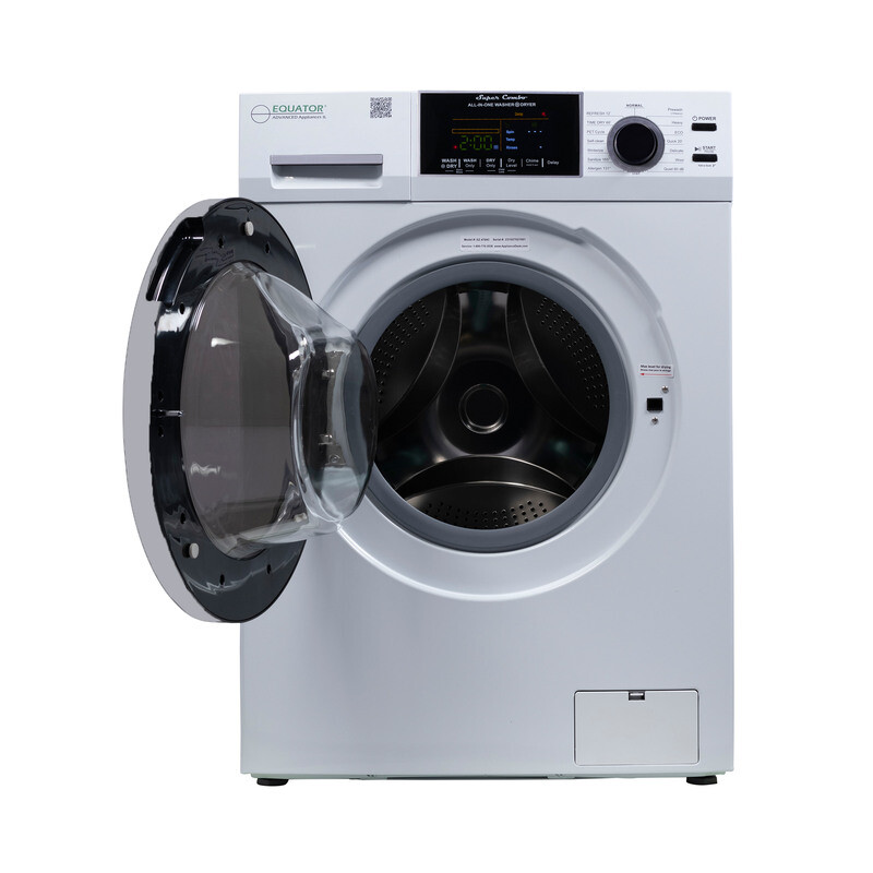 All-in-one 4700 Washer Dryer Ventless FULLY BUILTIN 0-CLEARANCE 1.62cf/15lbs 110V 1400RPM EZ4700CWHITE