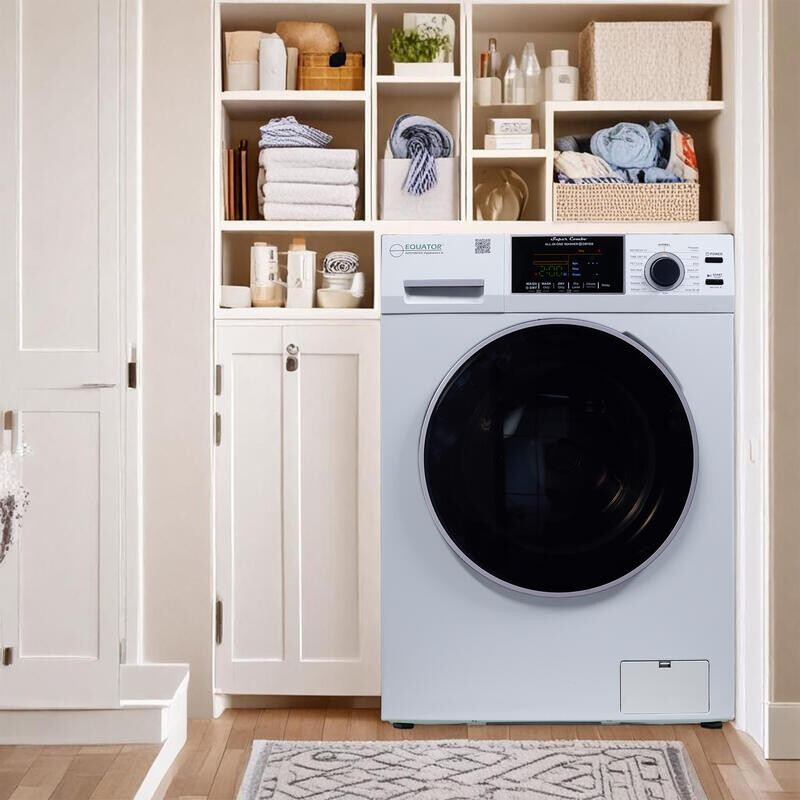 All-in-one 4700 Washer Dryer Ventless FULLY BUILTIN 0-CLEARANCE 1.62cf/15lbs 110V 1400RPM EZ4700CWHITE