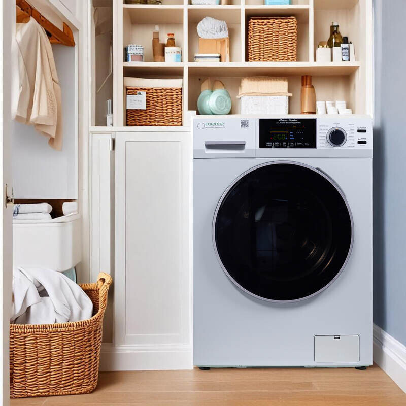 All-in-one 4700 Washer Dryer Ventless FULLY BUILTIN 0-CLEARANCE 1.62cf/15lbs 110V 1400RPM EZ4700CWHITE