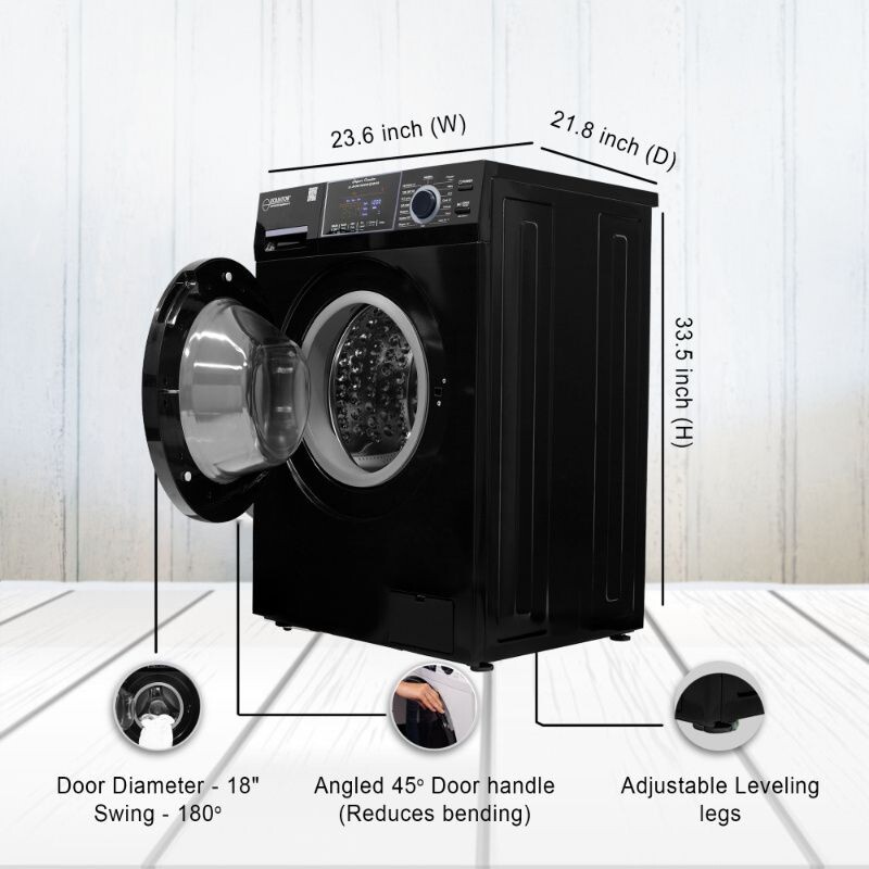 All-in-One 4800 Washer Dryer VENTED-DRY 30% FASTER than Condense 15lb 110V EZ4800VBLACK
