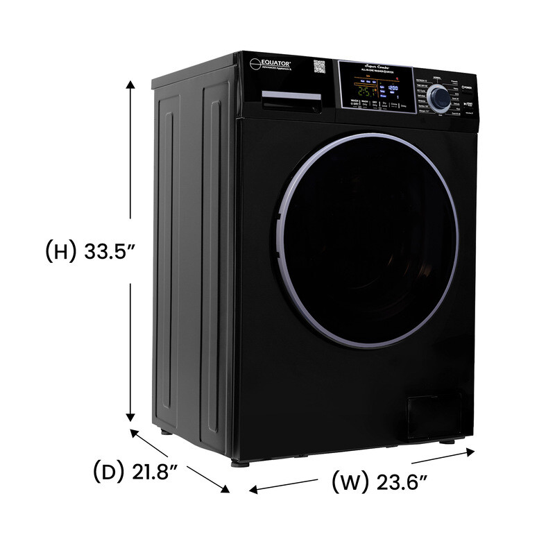 All-in-One 4800 Washer Dryer VENTED-DRY 30% FASTER than Condense 15lb 110V EZ4800VBLACK