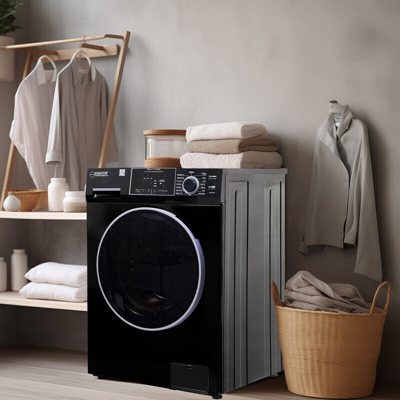 All-in-One 4800 Washer Dryer VENTED-DRY 30% FASTER than Condense 15lb 110V EZ4800VBLACK