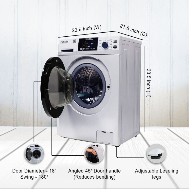 All-in-One 4800 Washer Dryer VENTED-DRY 30% FASTER than Condense 15lb 110V EZ4800VSILVER
