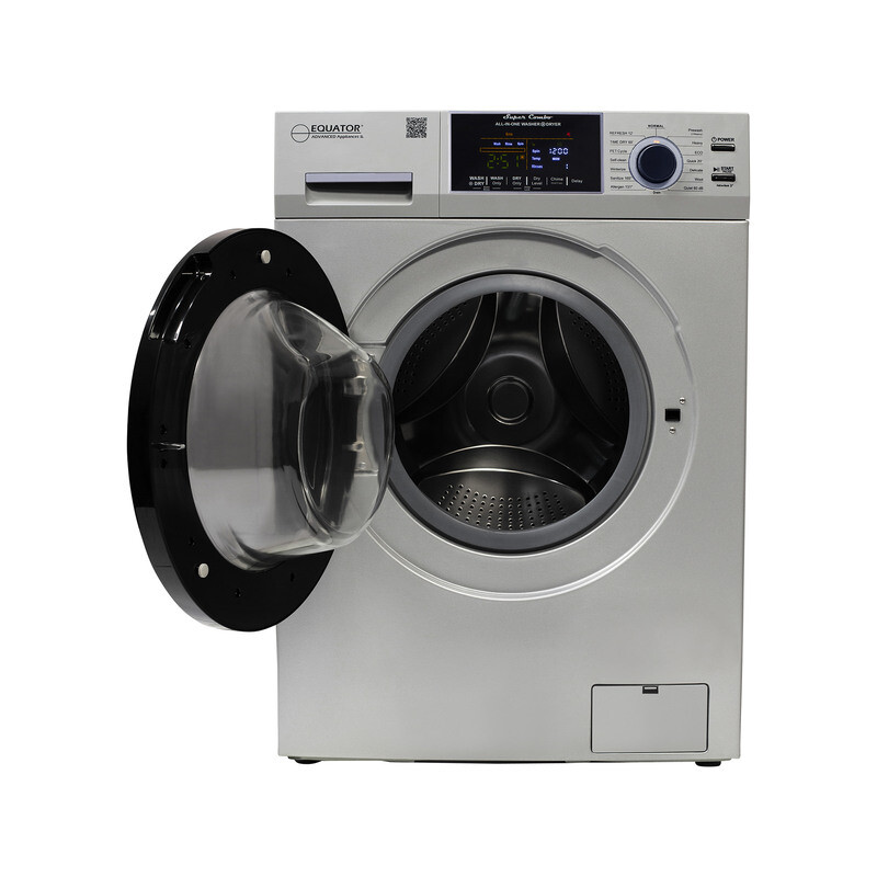 All-in-One 4800 Washer Dryer VENTED-DRY 30% FASTER than Condense 15lb 110V EZ4800VSILVER