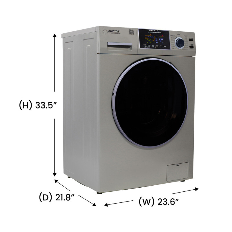 All-in-One 4800 Washer Dryer VENTED-DRY 30% FASTER than Condense 15lb 110V EZ4800VSILVER
