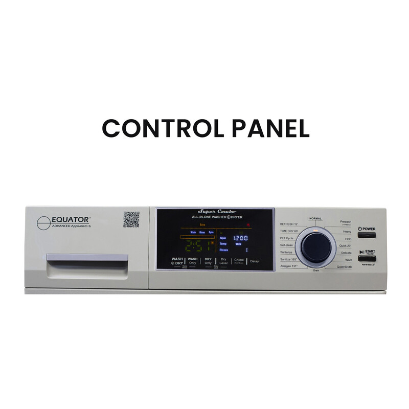 All-in-One 4800 Washer Dryer VENTED-DRY 30% FASTER than Condense 15lb 110V EZ4800VSILVER