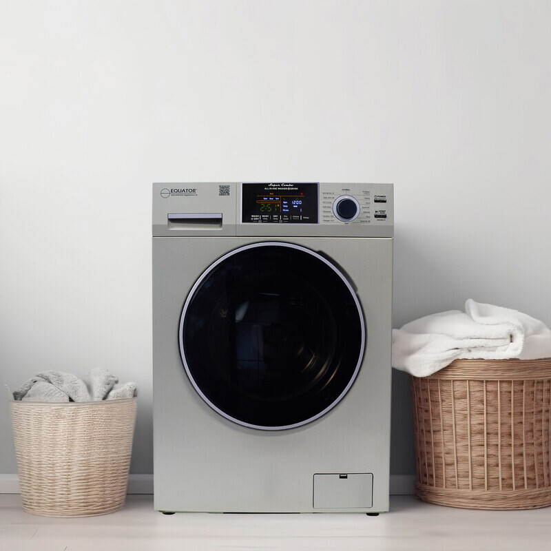 All-in-One 4800 Washer Dryer VENTED-DRY 30% FASTER than Condense 15lb 110V EZ4800VSILVER