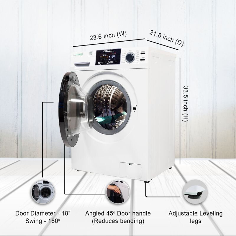 All-in-One 4800 Washer Dryer VENTED-DRY 30% FASTER than Condense 15lb 110V EZ4800VWHITE