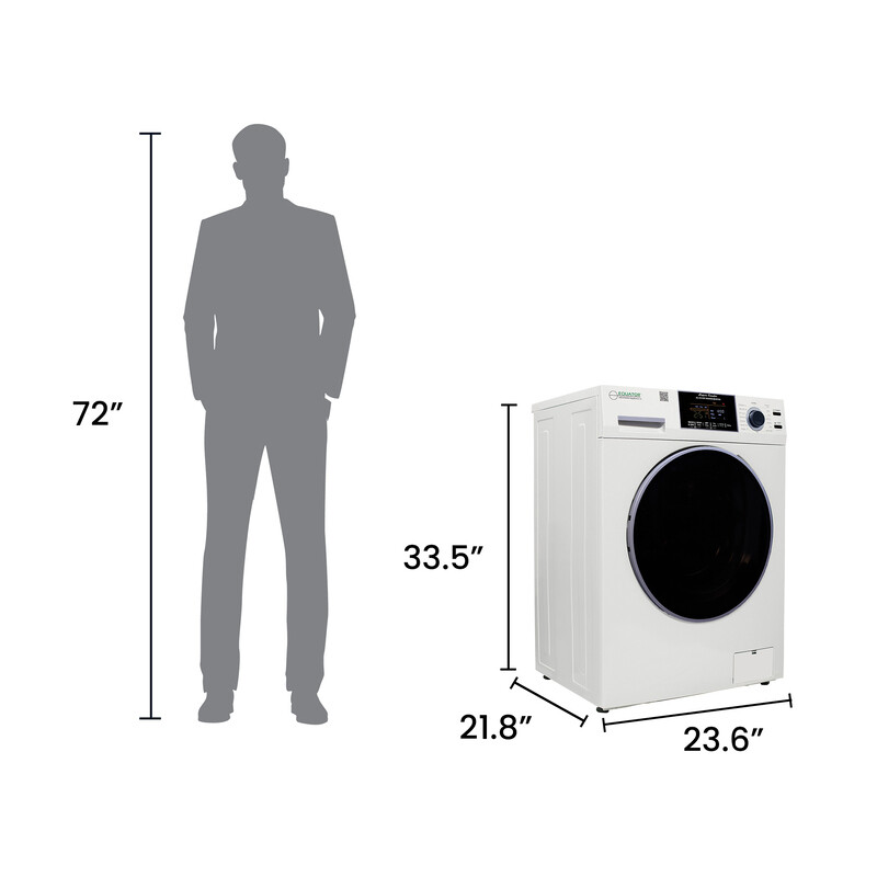 All-in-One 4800 Washer Dryer VENTED-DRY 30% FASTER than Condense 15lb 110V EZ4800VWHITE