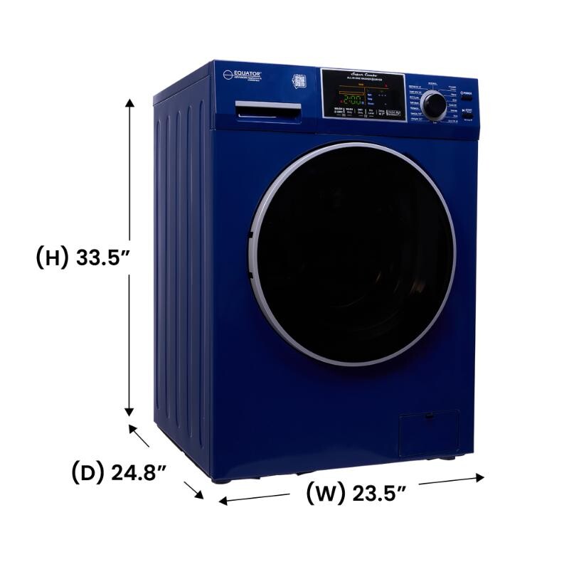 All-In-One CONVERTIBLE 5500 Washer-Dryer 18lb/1.9cf SANITIZE ALLERGEN Cycle 1400RPM EZ5500CVMIDNIGHTBLUE, product image 15 of 19
