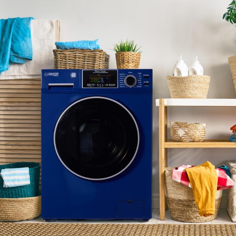 All-In-One CONVERTIBLE 5500 Washer-Dryer 18lb/1.9cf SANITIZE ALLERGEN Cycle 1400RPM EZ5500CVMIDNIGHTBLUE, product image 17 of 19