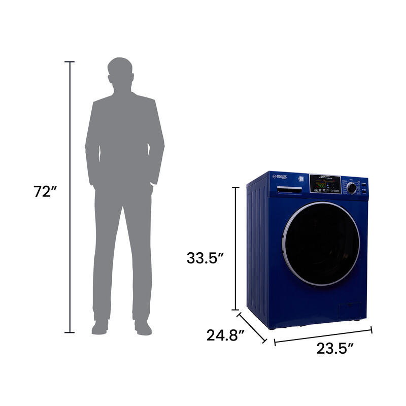 All-In-One CONVERTIBLE 5500 Washer-Dryer 18lb/1.9cf SANITIZE ALLERGEN Cycle 1400RPM EZ5500CVMIDNIGHTBLUE, product image 18 of 19
