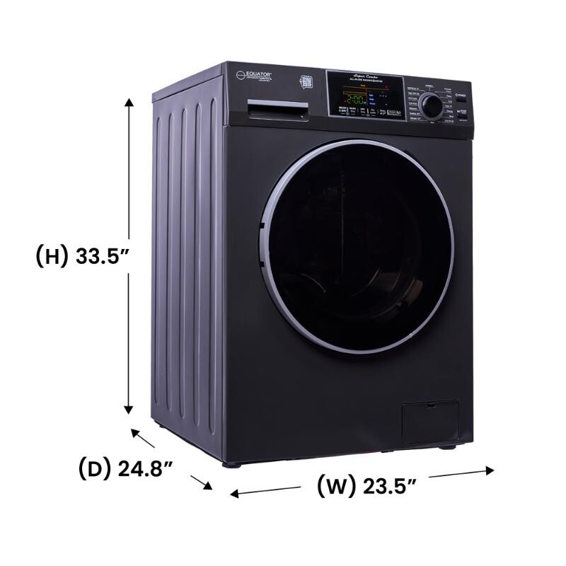 All-In-One CONVERTIBLE 5500 Washer-Dryer 18lb/1.9cf SANITIZE ALLERGEN Cycle 1400RPM EZ5500CVSTORMYGREY, product image 14 of 19