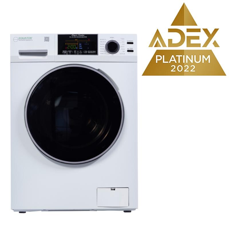 All-In-One CONVERTIBLE 5500 Washer-Dryer 18lb/1.9cf SANITIZE ALLERGEN Cycle 1400RPM EZ5500CVWHITE
