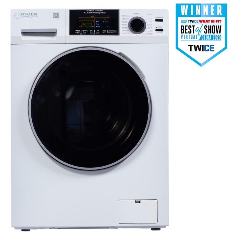 All-In-One CONVERTIBLE 5500 Washer-Dryer 18lb/1.9cf SANITIZE ALLERGEN Cycle 1400RPM EZ5500CVWHITE