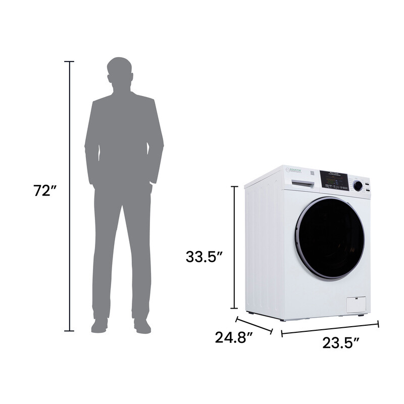 All-In-One CONVERTIBLE 5500 Washer-Dryer 18lb/1.9cf SANITIZE ALLERGEN Cycle 1400RPM EZ5500CVWHITE