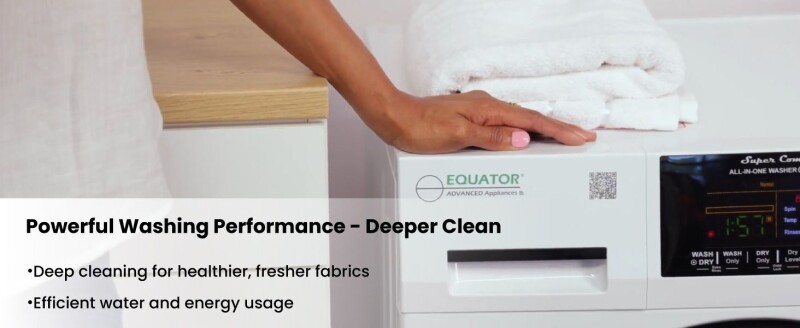 All-In-One CONVERTIBLE 5500 Washer-Dryer 18lb/1.9cf SANITIZE ALLERGEN Cycle 1400RPM EZ5500CVWHITE