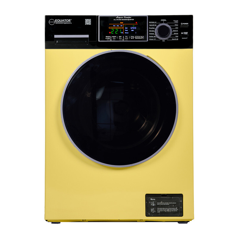 All-In-One CONVERTIBLE 5500 Washer-Dryer 18lb/1.9cf SANITIZE ALLERGEN Cycle 1400RPM EZ5500CVYELLOW