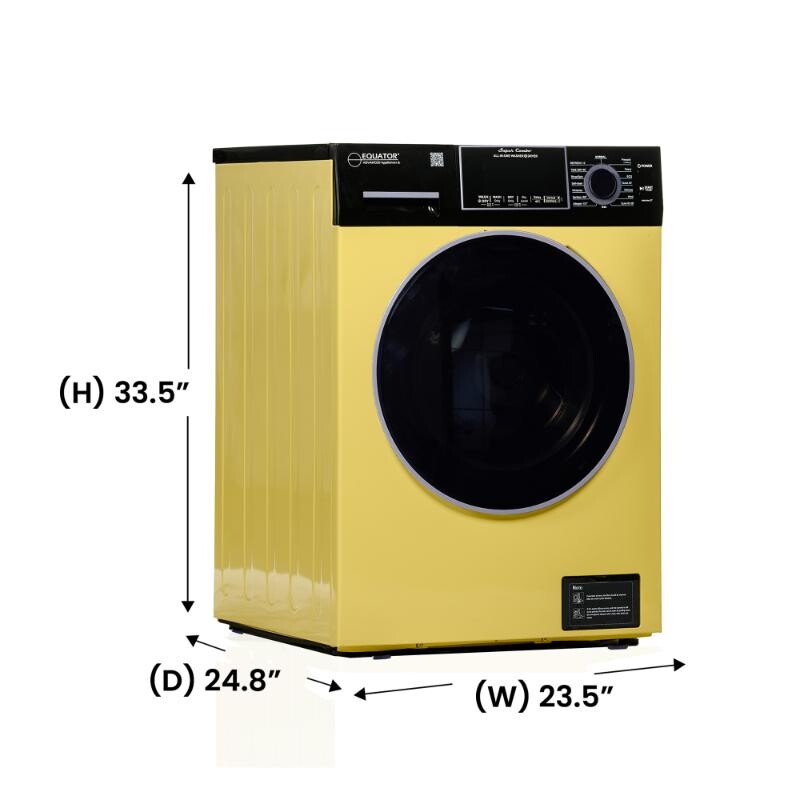All-In-One CONVERTIBLE 5500 Washer-Dryer 18lb/1.9cf SANITIZE ALLERGEN Cycle 1400RPM EZ5500CVYELLOW, product image 14 of 21