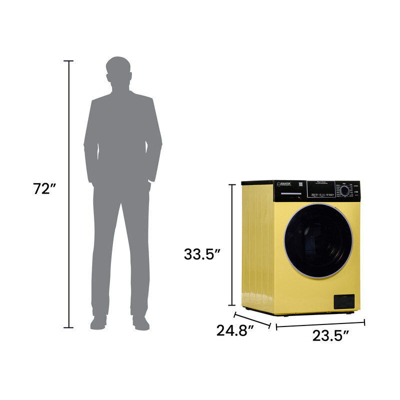 All-In-One CONVERTIBLE 5500 Washer-Dryer 18lb/1.9cf SANITIZE ALLERGEN Cycle 1400RPM EZ5500CVYELLOW, product image 20 of 21