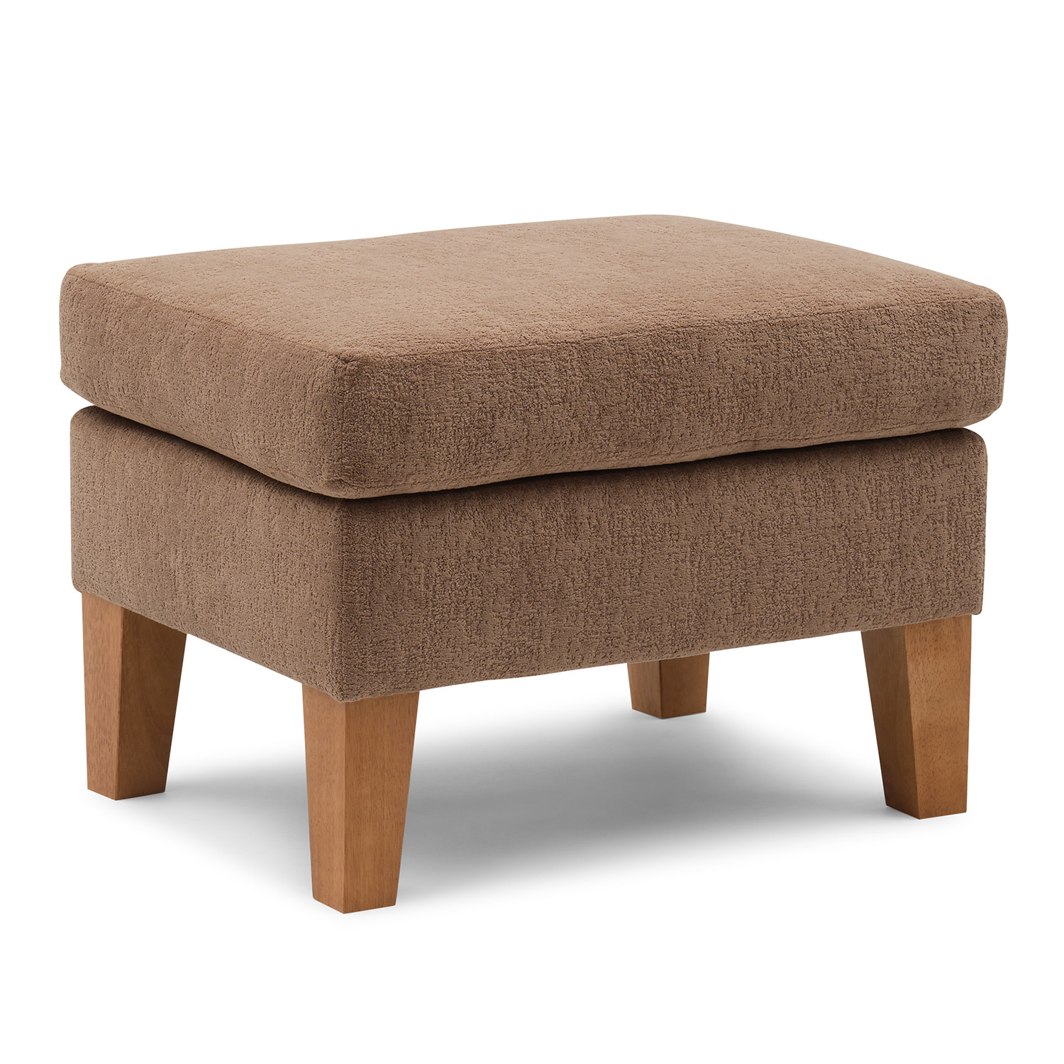 F40dw - Ottoman With Solid Wood, Tapered Legs - Dark Walnut - F40DW F40DW
