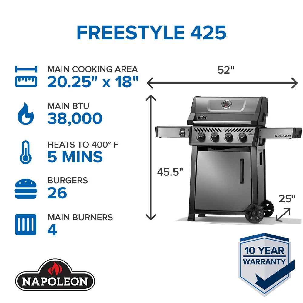 Freestyle™ 425 4-Burner, Gas Grill F425DNGT