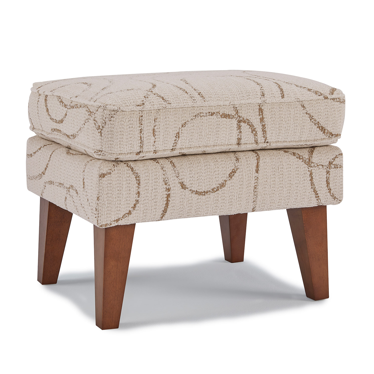 F71dw - Ottoman With Solid Wood, Tapered Legs - Dark Walnut - F71DW F71DW