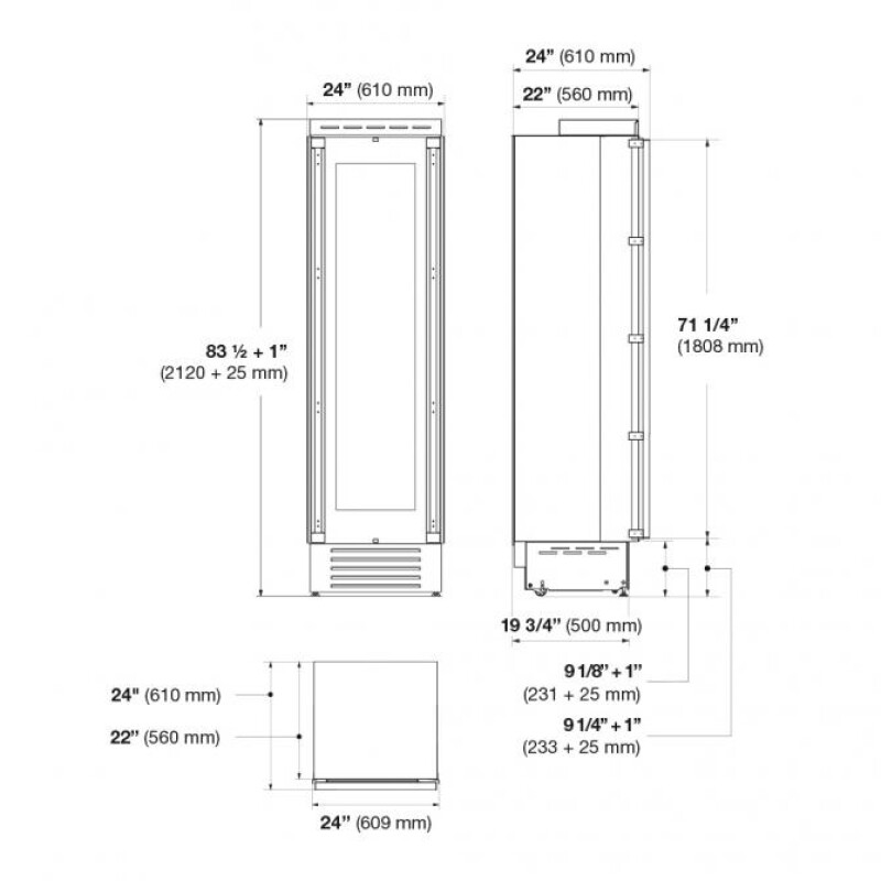 24" BUILT-IN WINE CELLAR COLUMN F7IWC24O1R
