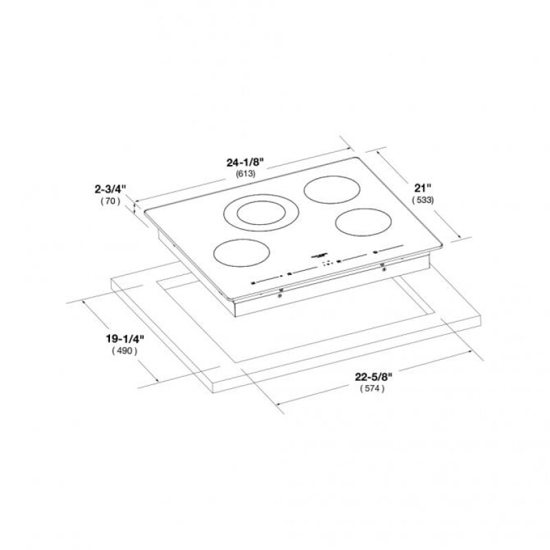 24” VETROCERAMIC COOKTOP F7RT24B1