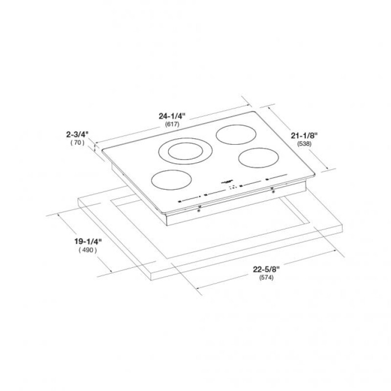 24” VETROCERAMIC COOKTOP F7RT24S1
