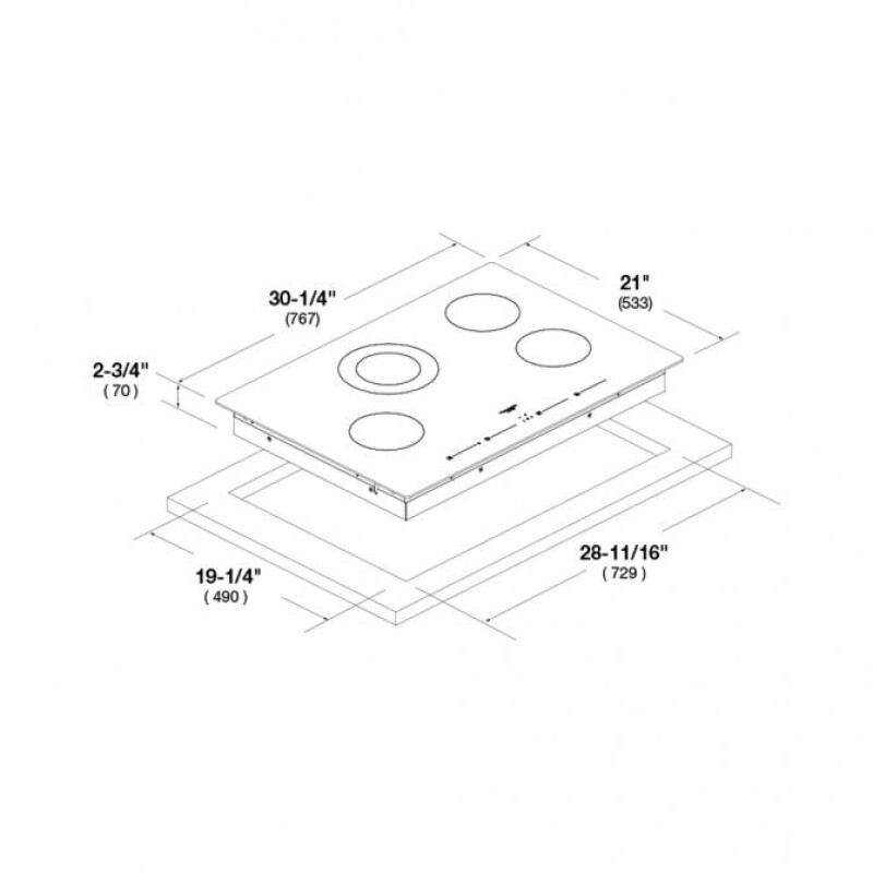 30” glass-ceramic COOKTOP F7RT30B1